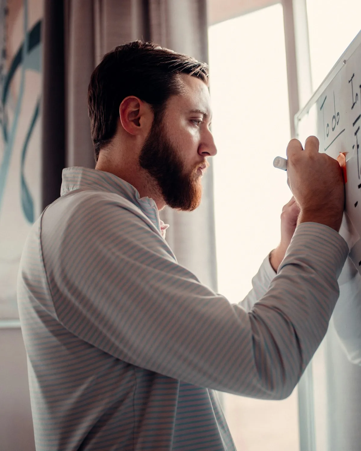 Working out an architecture change on the whiteboard